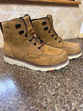 BRUNT Tan Waterproof Soft Toe Work Boots